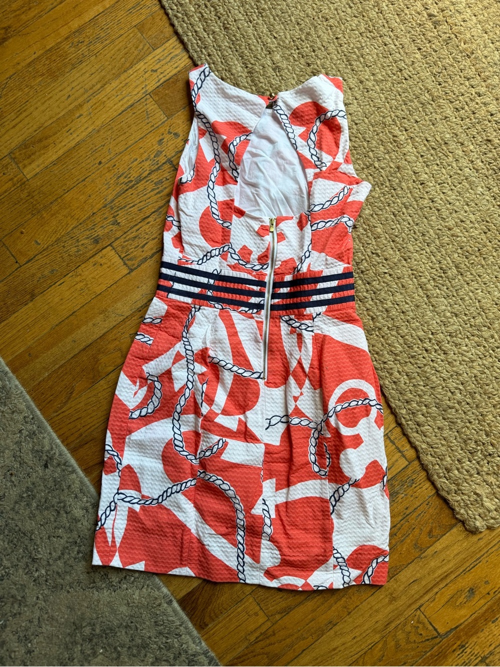 Lilly Pulitzer Kirkland Dress in Tango Orange Booze Cruise Sz: 00 - Picture 4 of 5